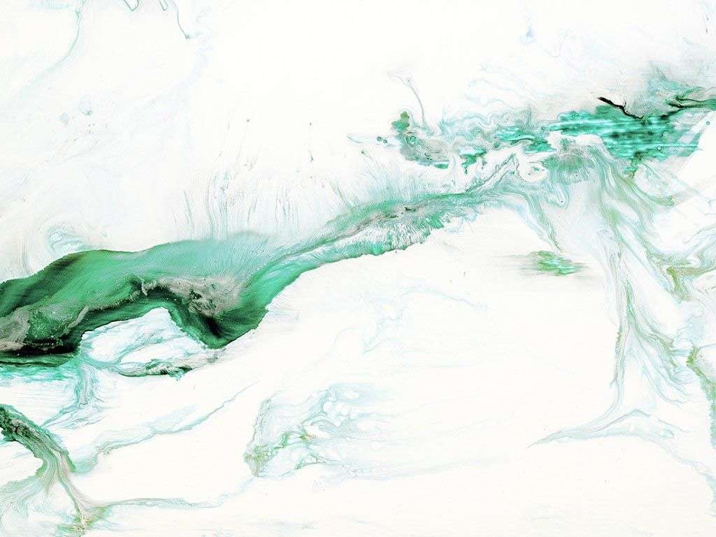 Фотообои в интерьере зеленый флюид арт  9-1419 фото