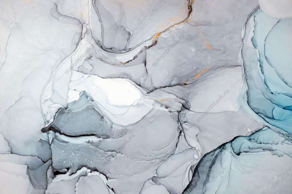 Фотообои в интерьере флюид арт акварель  9-1019 фото