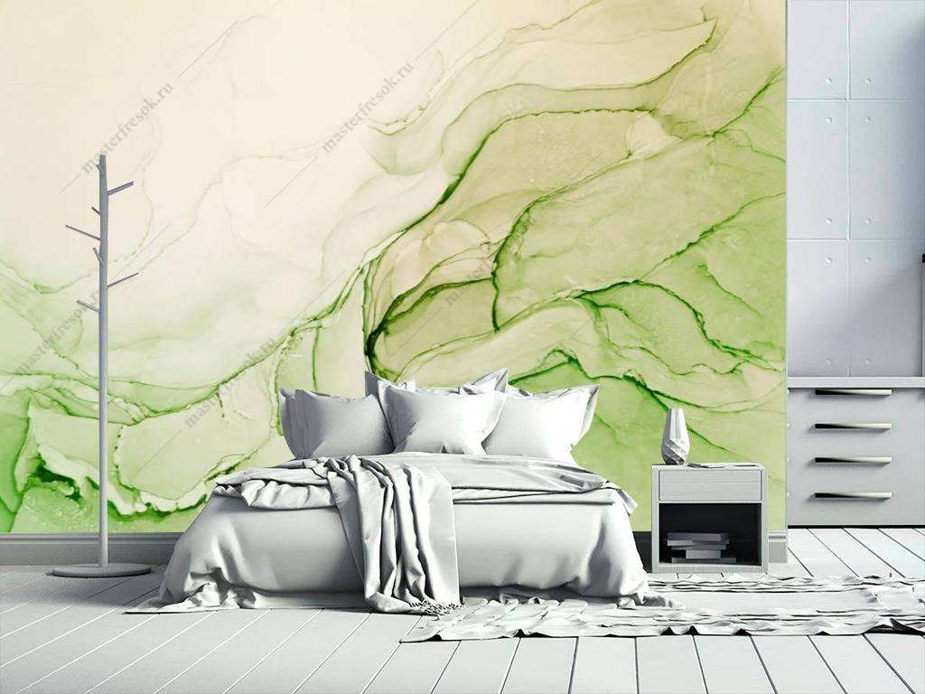 Фотообои Флюид арт зеленый  9-1026