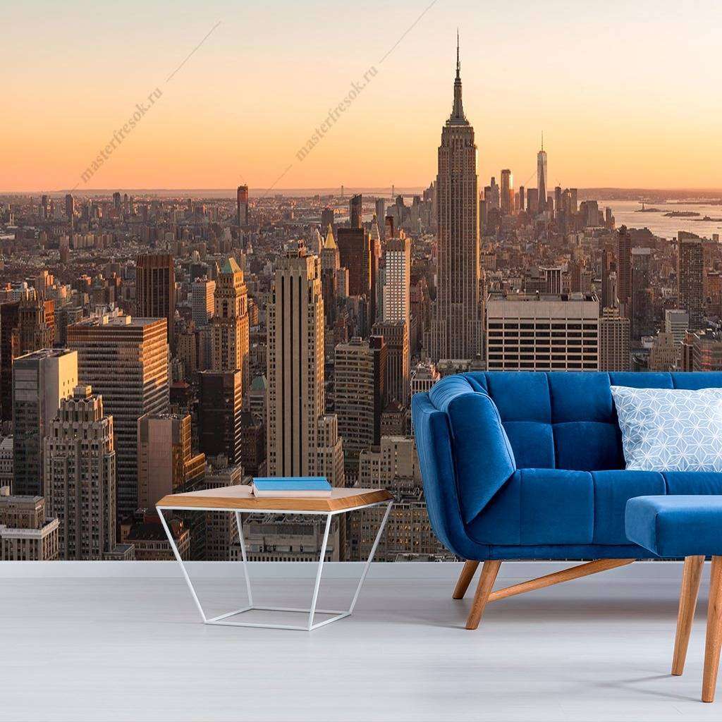 Фотообои в интерьере манхэттен эмпайр стейт билдинг  9-1190 фото