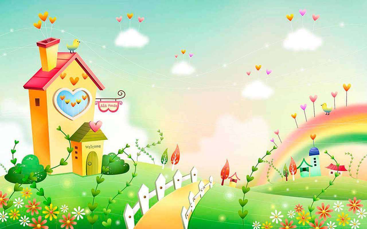 Фотообои в интерьере сказочная страна  4-405 фото