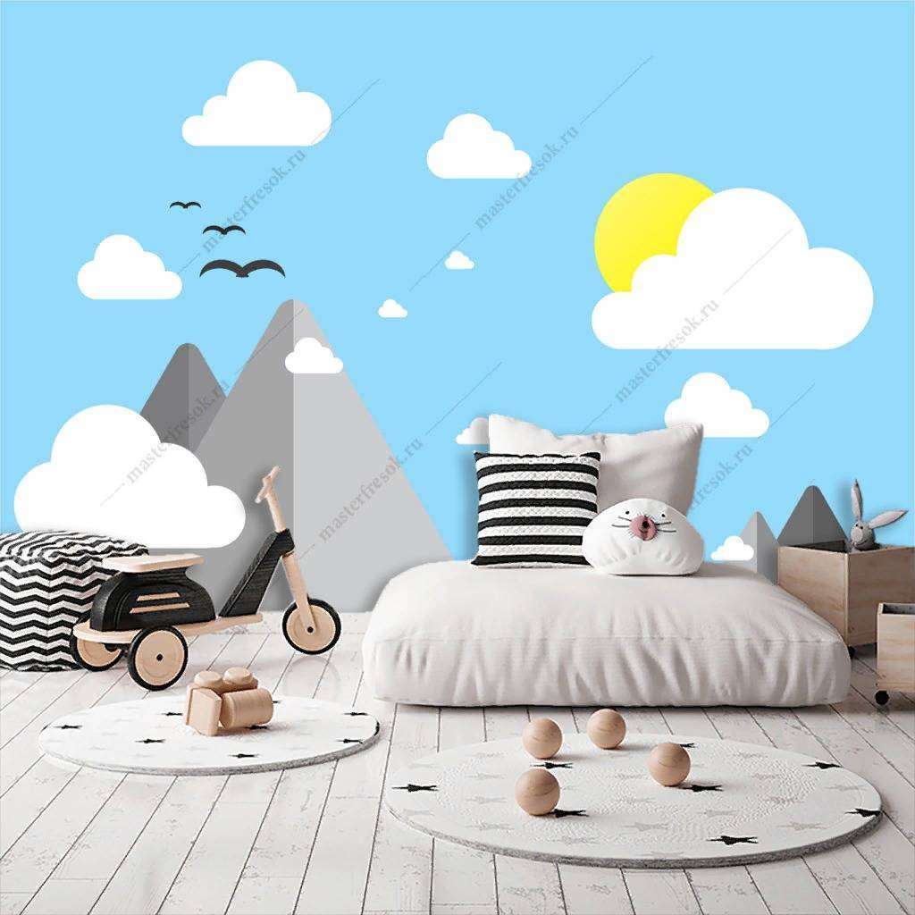 Фотообои Бесшовные обои на стену:  3д горы. Артикул: 12-864  