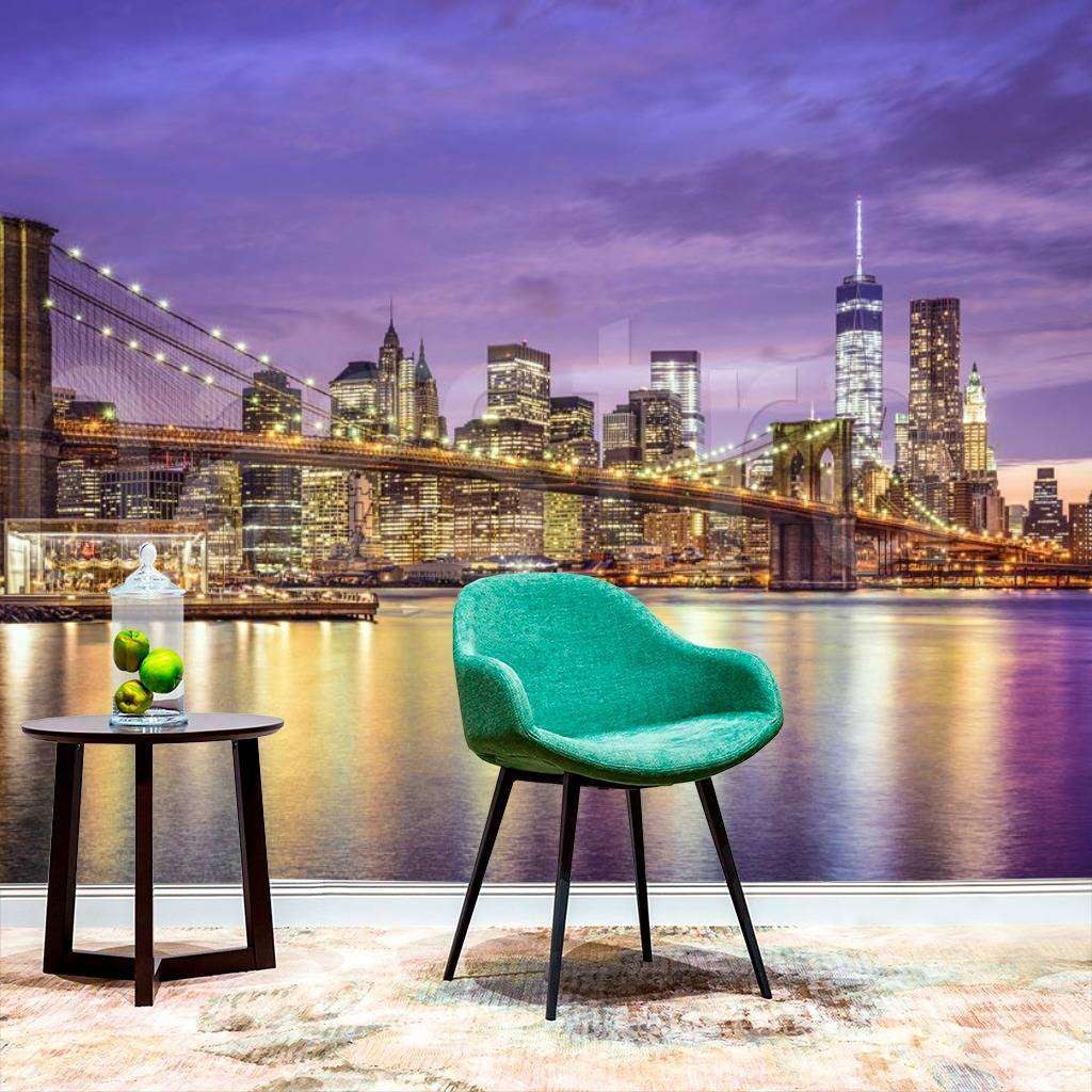 Фотообои Огни на Бруклинском мосту  9-818