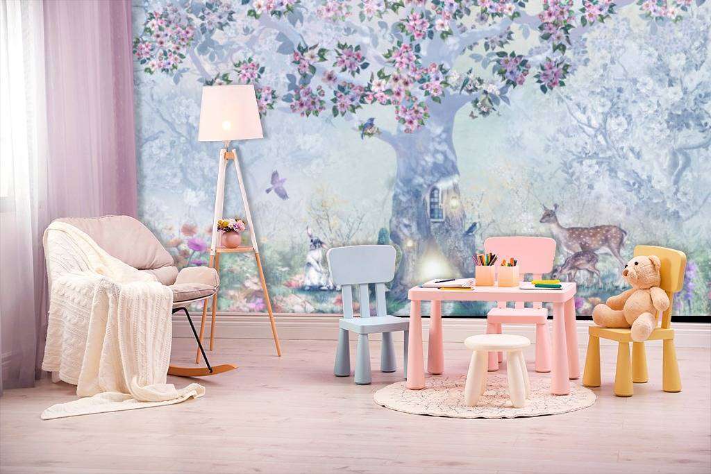 Фотообои Бесшовные обои на стену:  Волшебный лес. Артикул: 13-059  