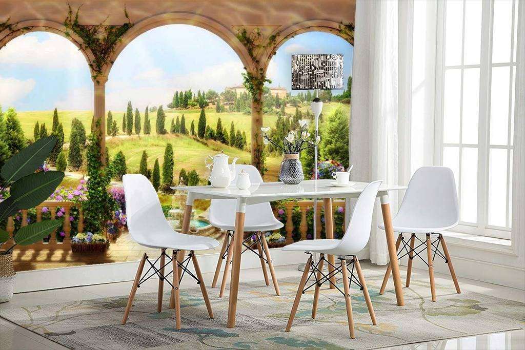 Фотообои в интерьере арка в райский сад  17-0106 фото