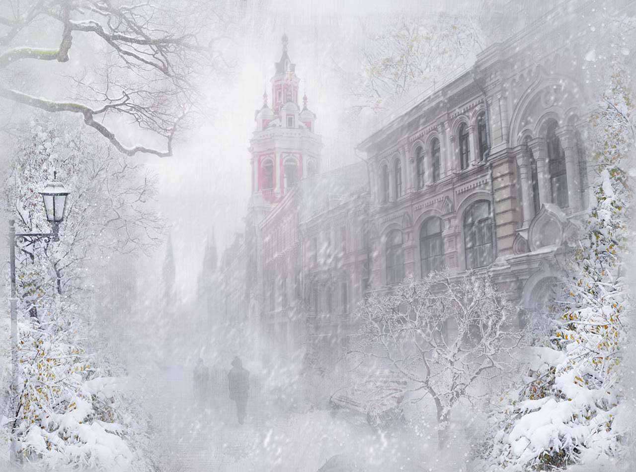 Фотообои в интерьере зимнее утро  13-122 фото