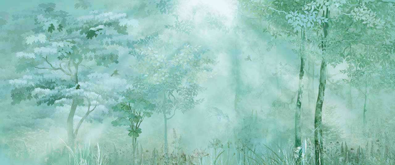 Фотообои в интерьере лес  13-202 фото