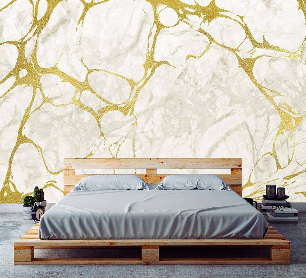 Фотообои в интерьере мрамор с позолотой  15-607 фото