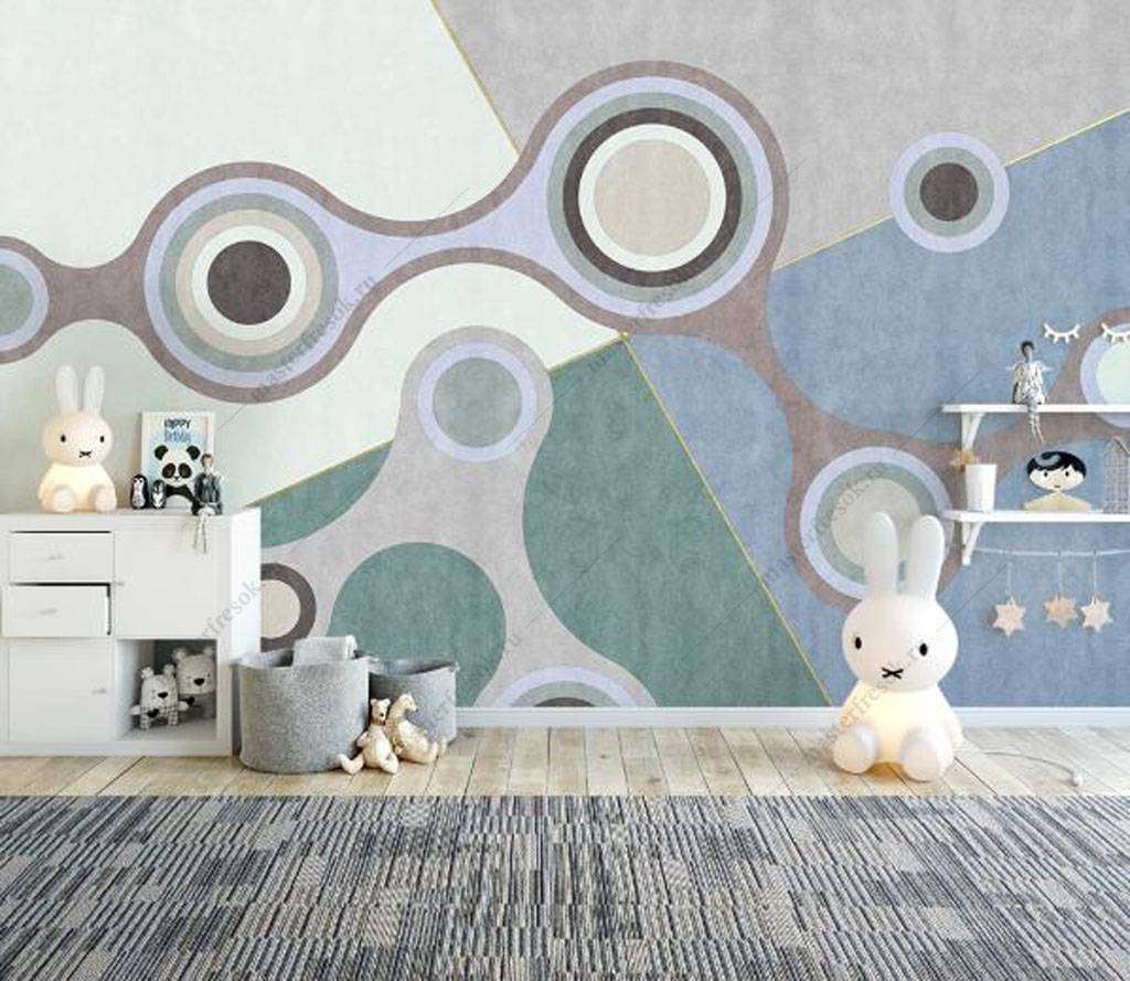 Фотообои в интерьере неразрывные круги  16-100 фото