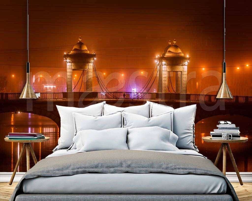 Фотообои в интерьере фонтанка в питере  9-625 фото