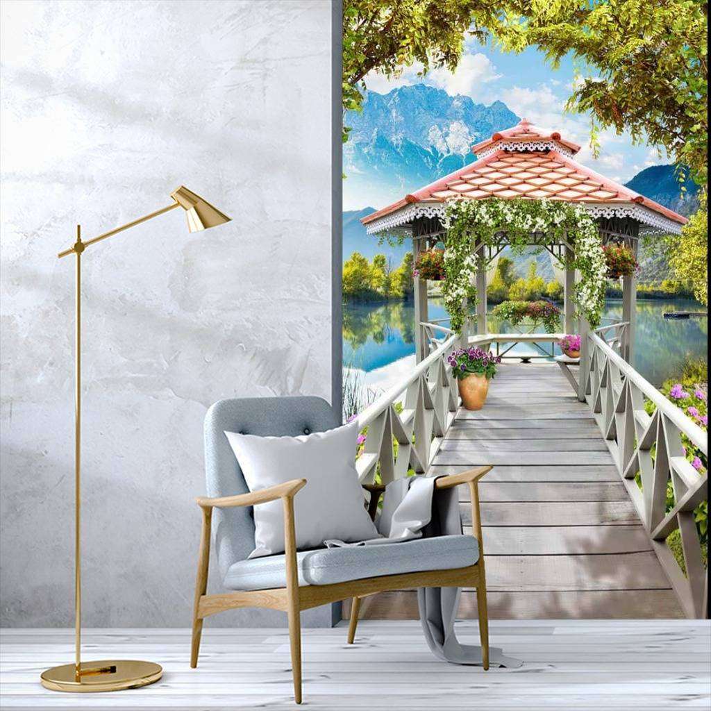 Фотообои Беседка у воды  17-0021