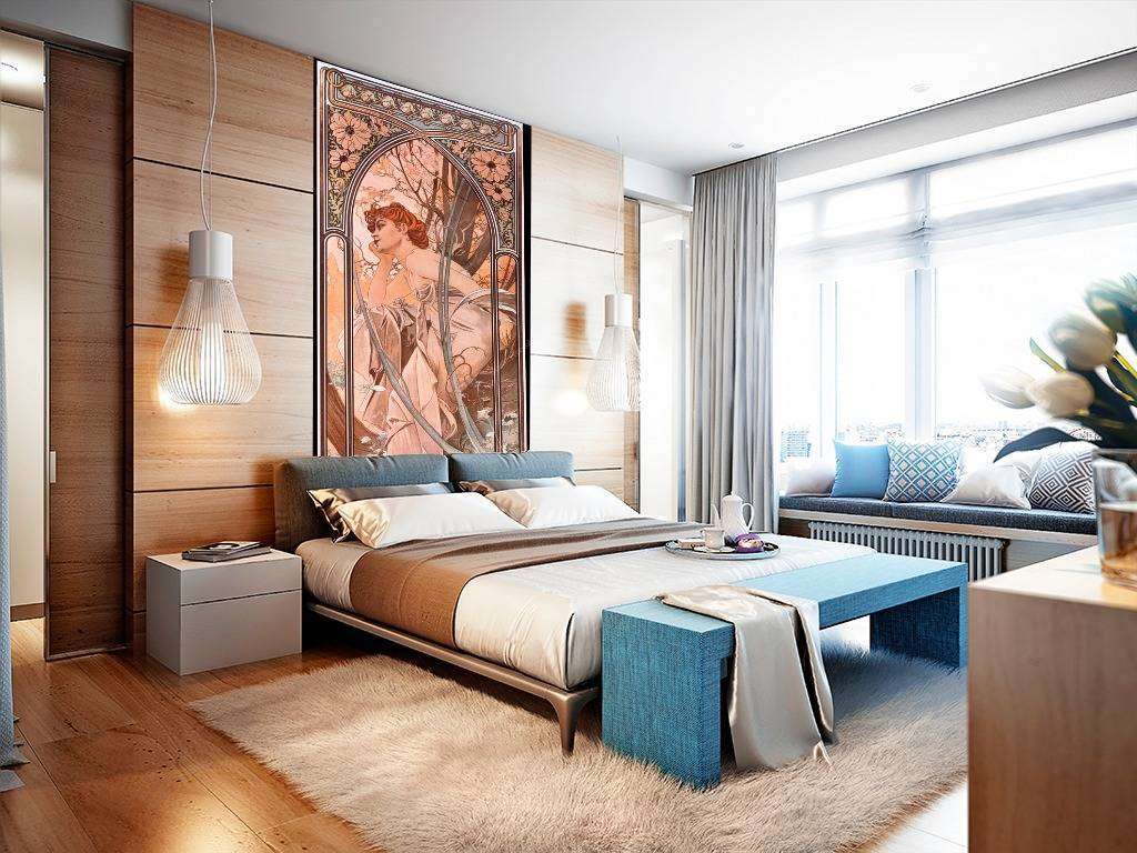 Фотообои в интерьере альфонс мариа муха – вечерние мечты  8-182 фото