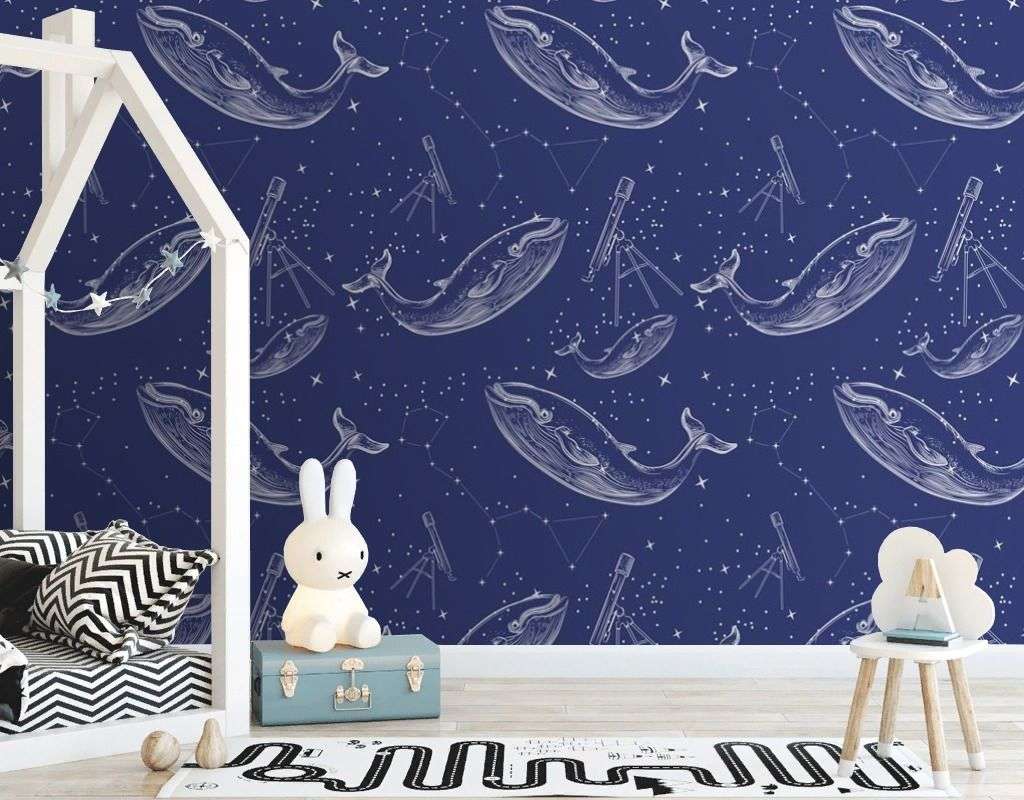 Фотообои в интерьере киты фоновые обои  12-1655 фото
