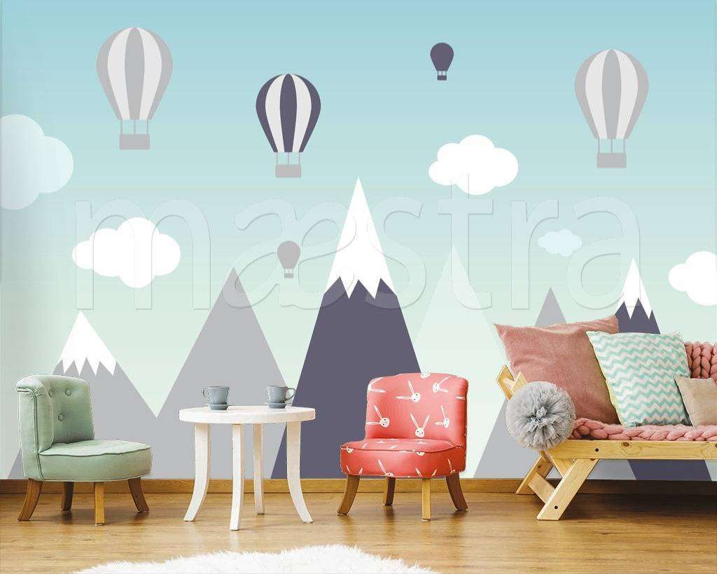 Фотообои в интерьере горы и шары  12-439 фото