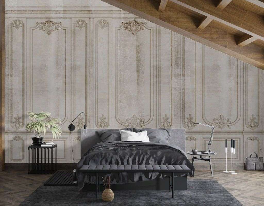 Фотообои в интерьере панели  9-1928 фото