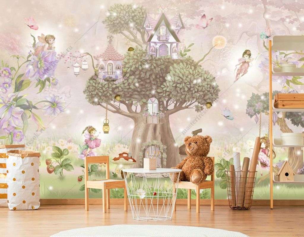 Фотообои в интерьере сказочное дерево  13-500 фото