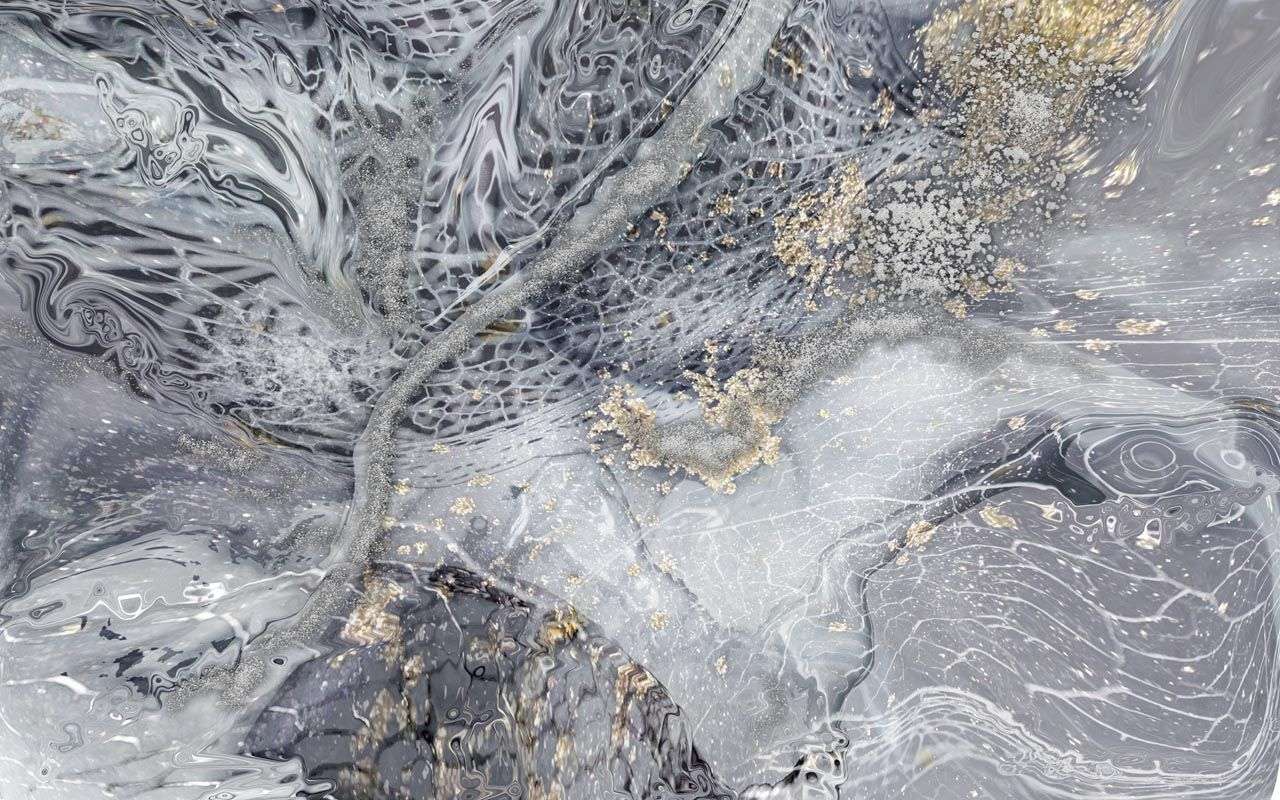 Фотообои в интерьере флюид черное золото  13-459 фото