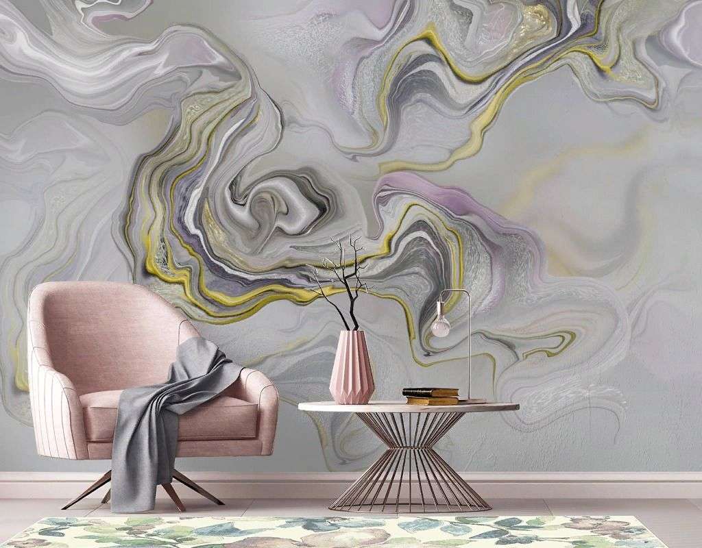 Фотообои в интерьере оникс серый  13-737 фото