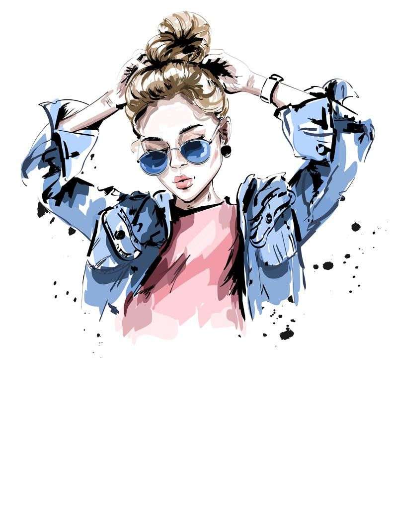 Фотообои в интерьере стильная девочка  14-275 фото