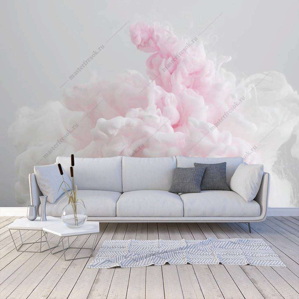Фотообои в интерьере розовые краски  9-1149 фото
