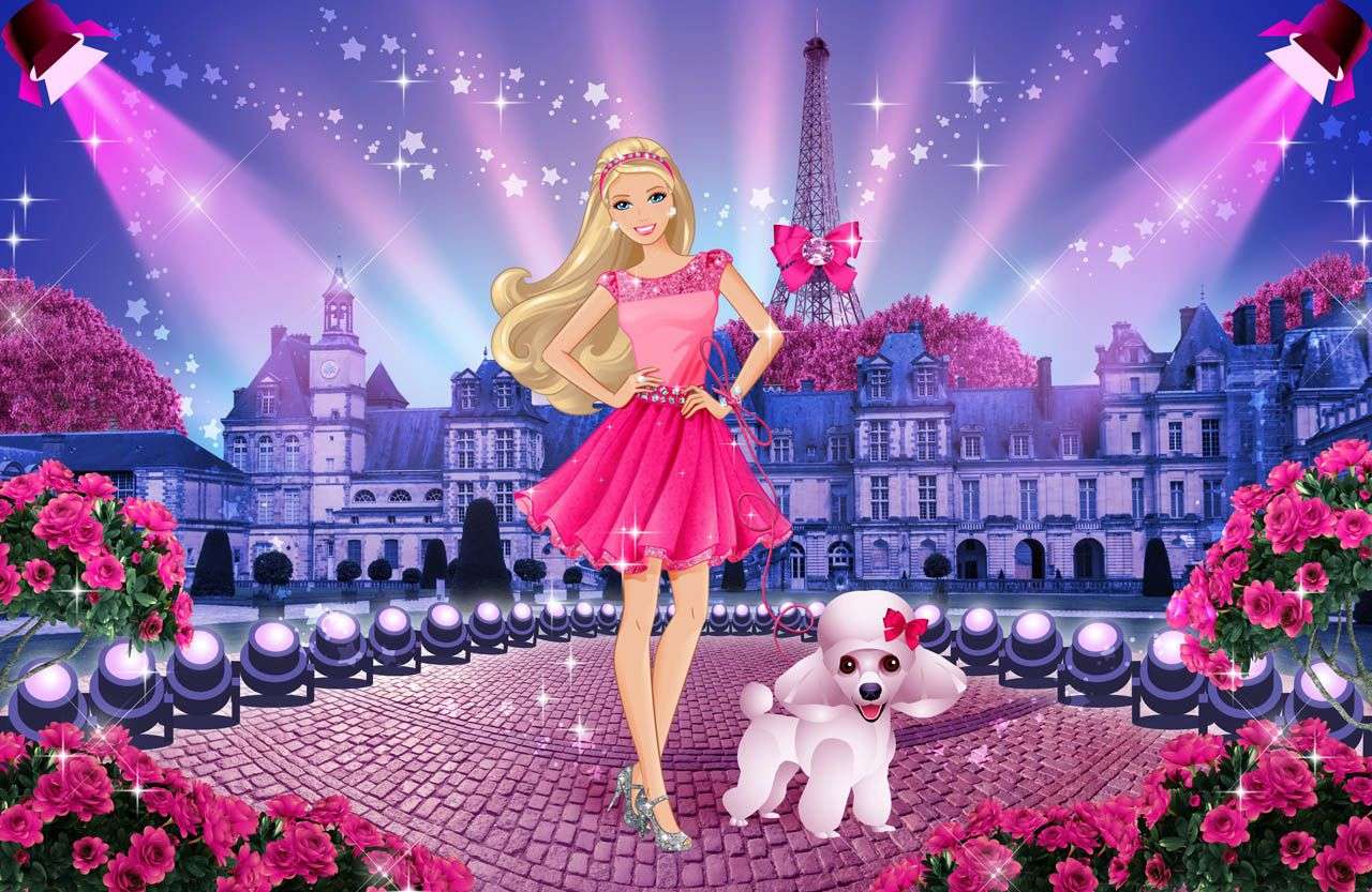 Фотообои в интерьере фея и собачка  19-0161 фото