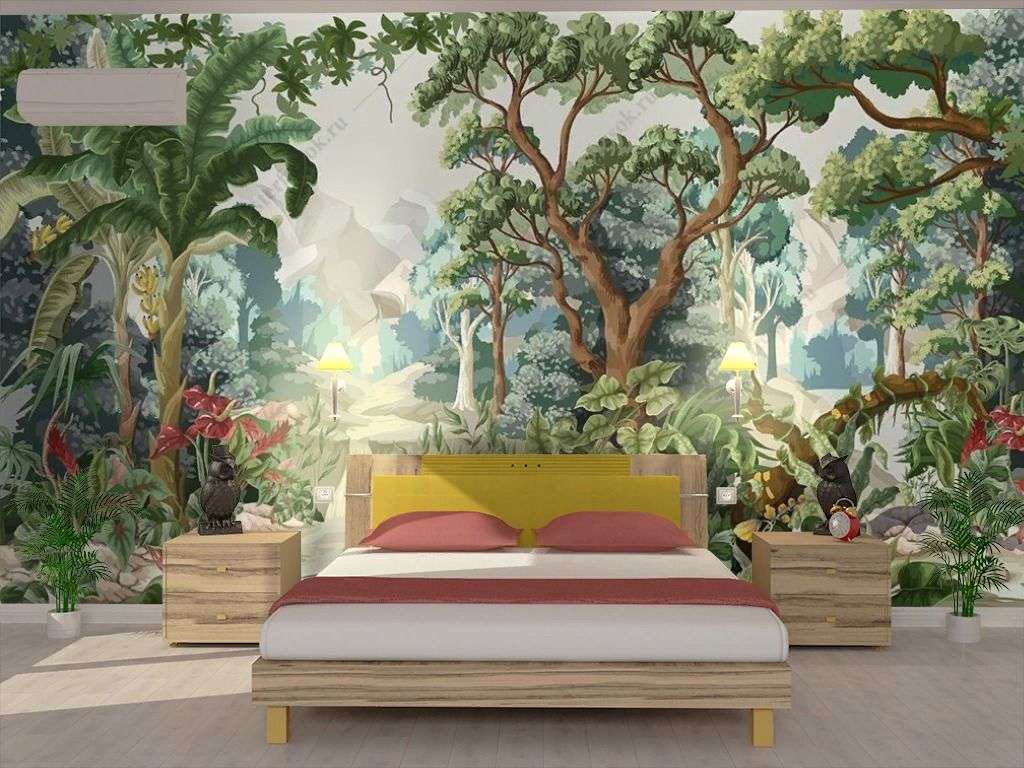 Фотообои в интерьере тропический пейзаж  9-1710 фото