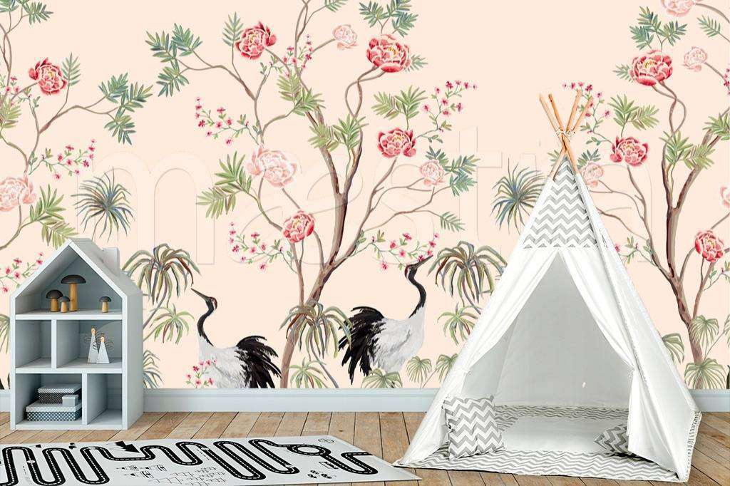 Фотообои в интерьере растения в джунглях  12-490 фото