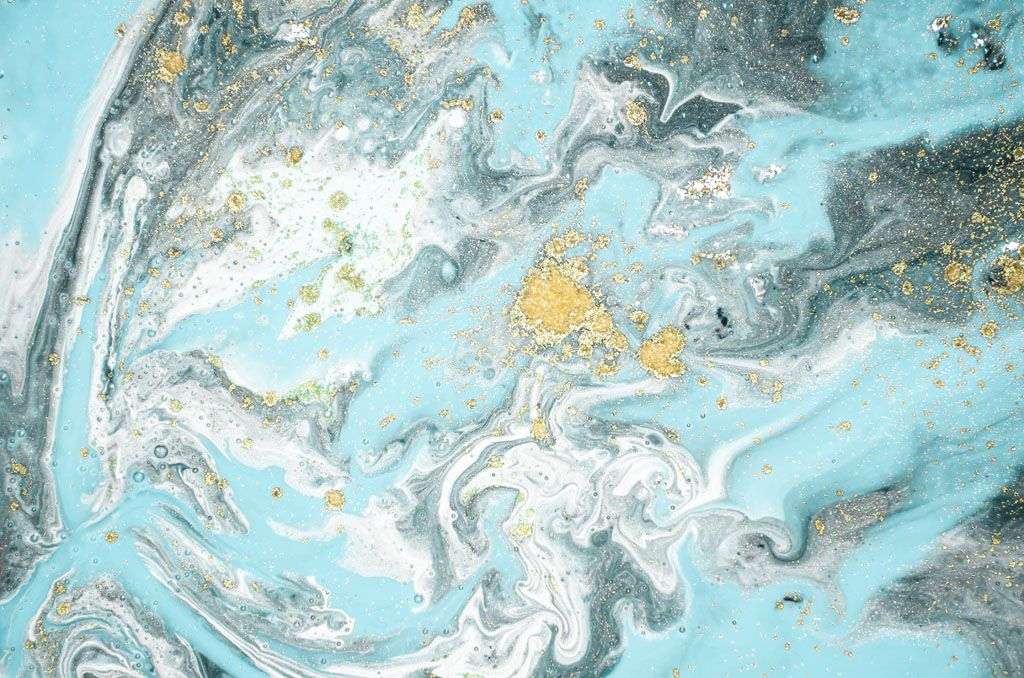 Фотообои в интерьере флюид арт - в облаках  9-920 фото