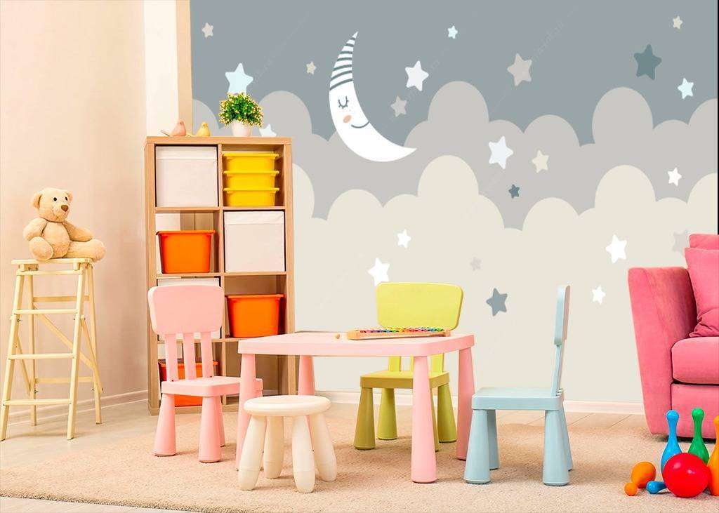 Фотообои в интерьере кучевые облака  12-618 фото