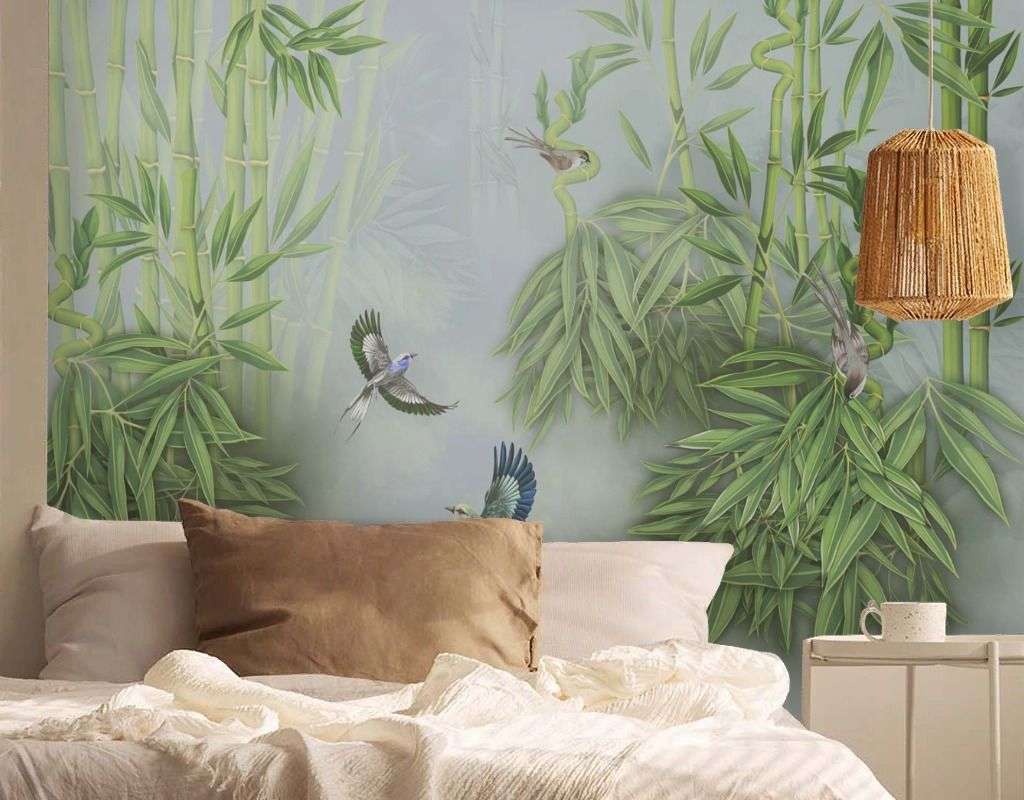 Фотообои в интерьере бамбук  13-703 фото