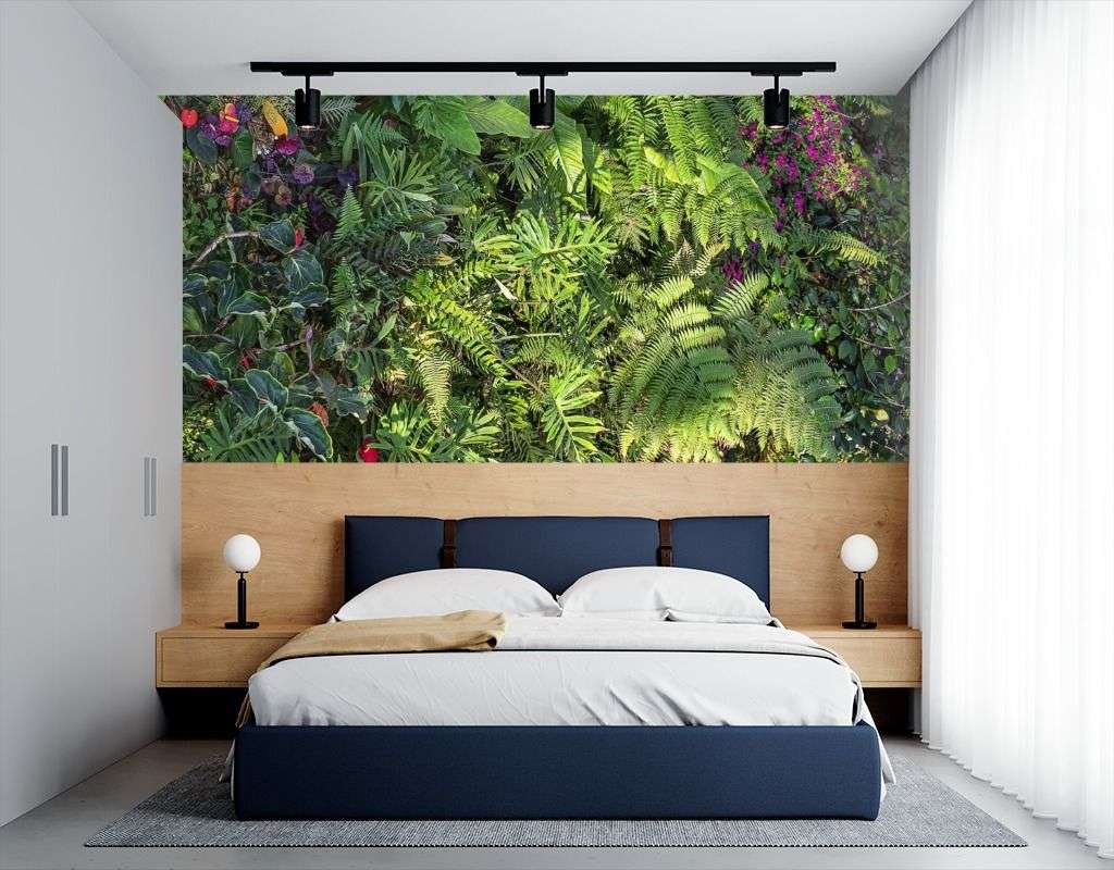 Фотообои в интерьере густой лес  9-1614 фото