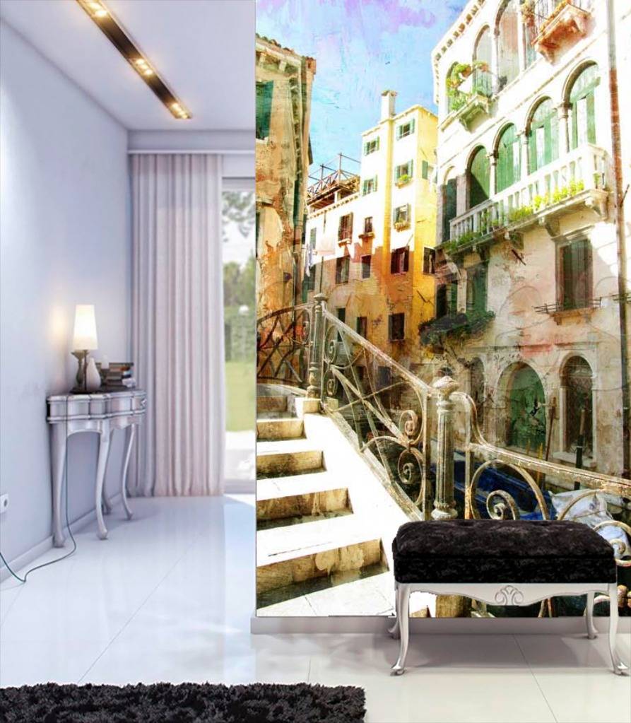 Фотообои Прогулка по старинной улочки в Венеции  11-074