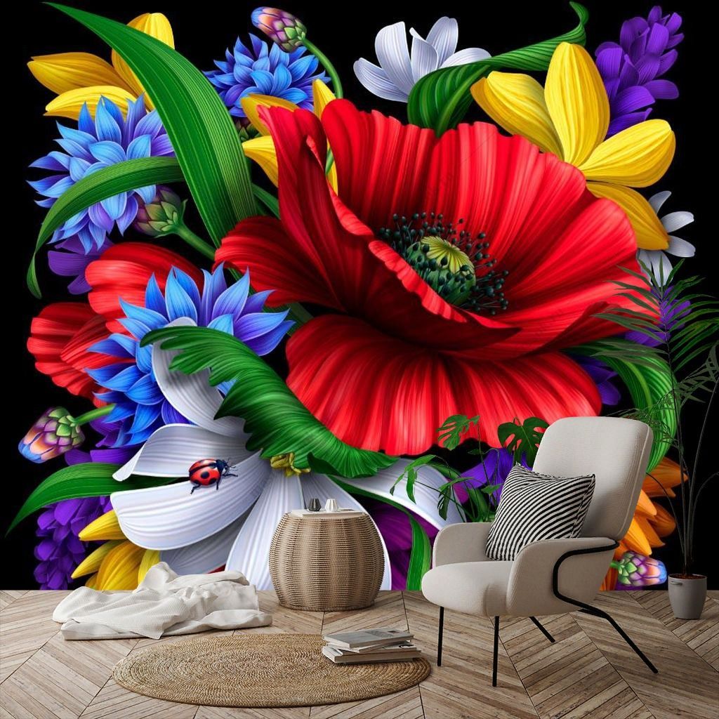 Фотообои Яркие цветы  9-1486