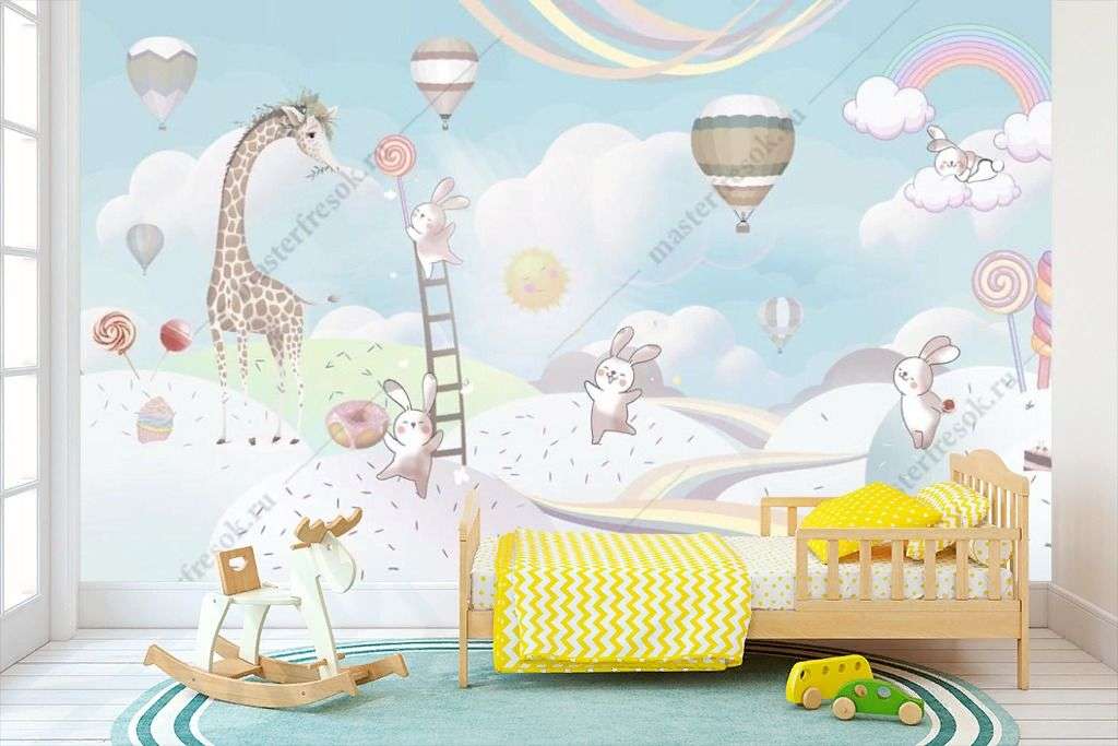 Фотообои в интерьере долина сладостей  13-553 фото