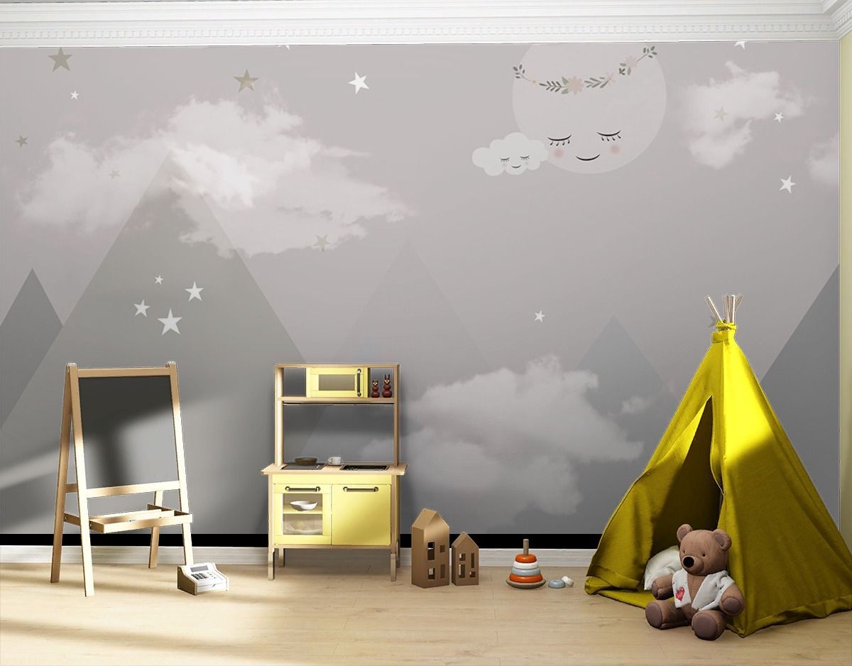 Фотообои в детскую Горы серые    14-766