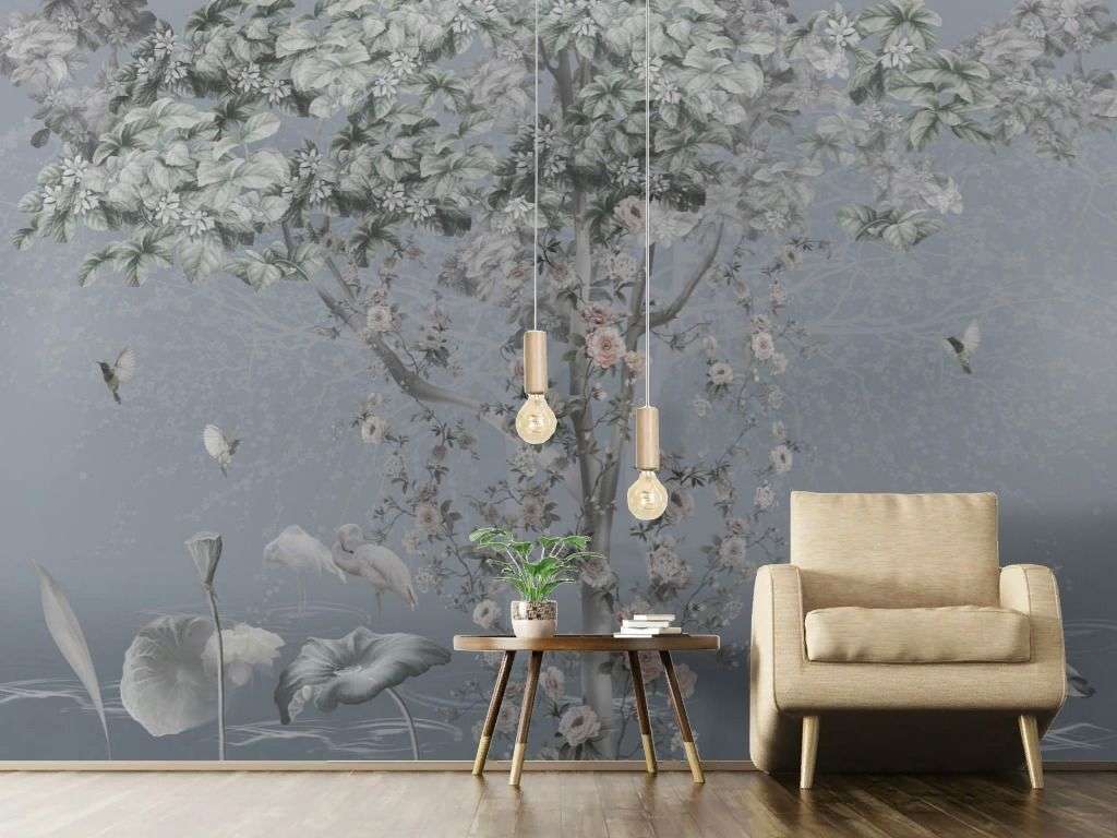 Фотообои в интерьере дерево райское  13-749 фото