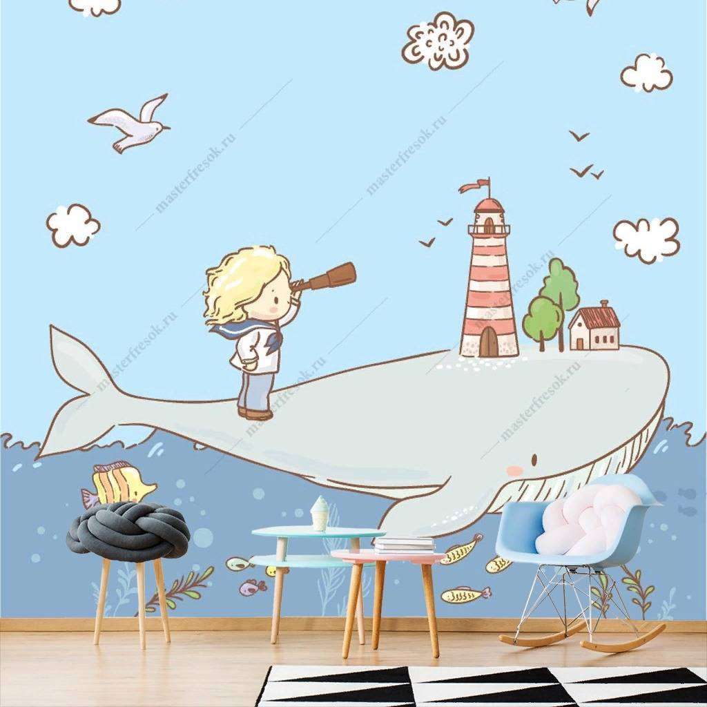Фотообои в интерьере маленький моряк  12-1163 фото