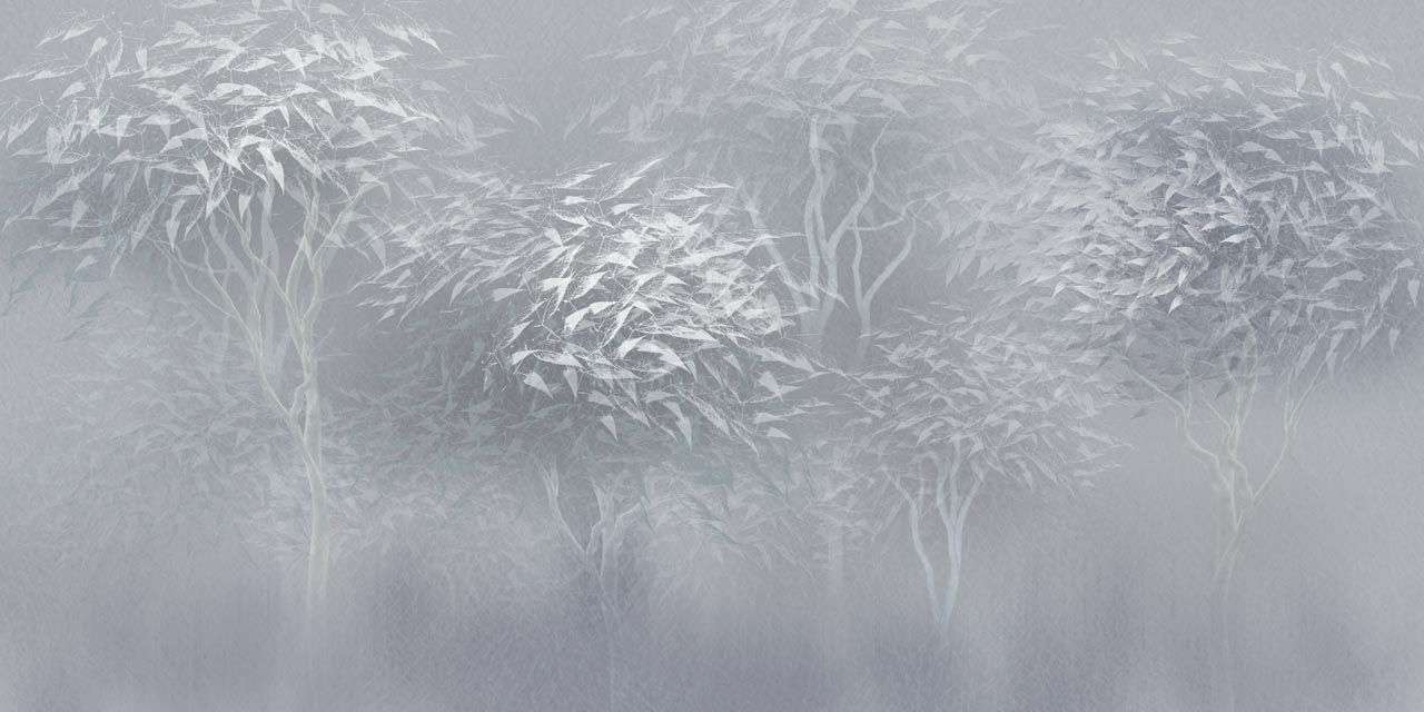 Фотообои в интерьере серый фоновый лес  13-439 фото