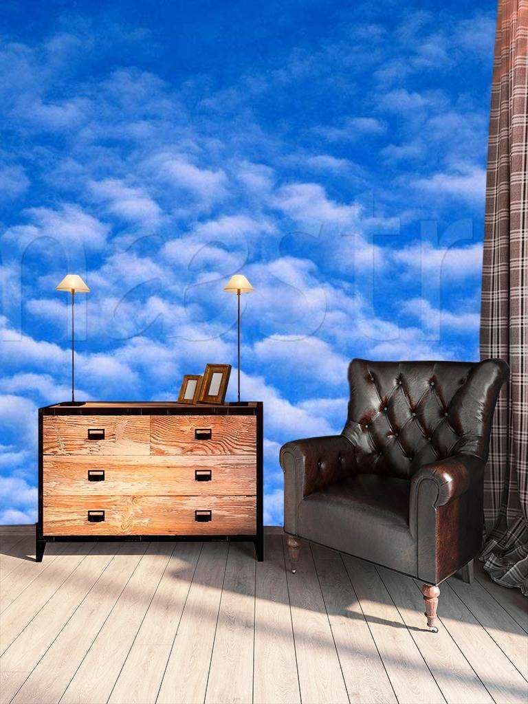 Фотообои Мелкие облака на синем небе  9-379