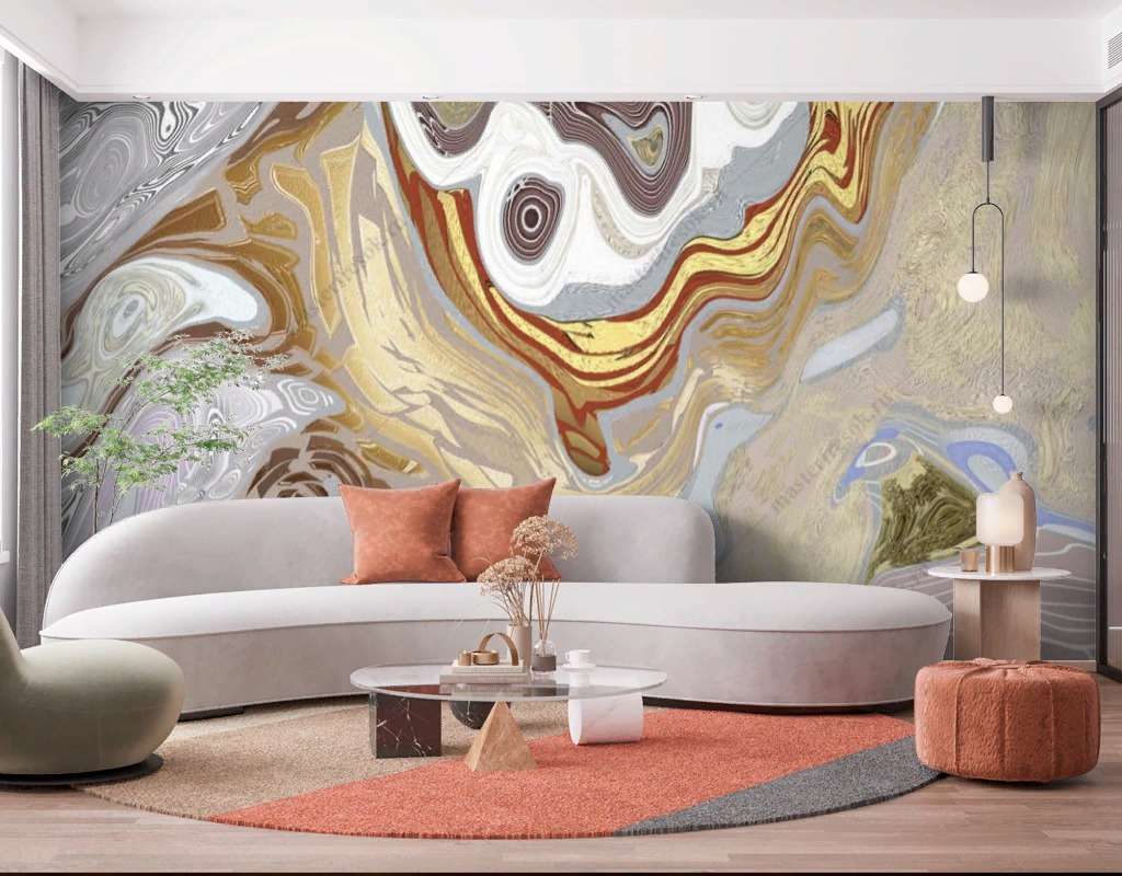 Фотообои Бесшовные обои на стену:  Флюид Арт серый. Артикул: 13-604  