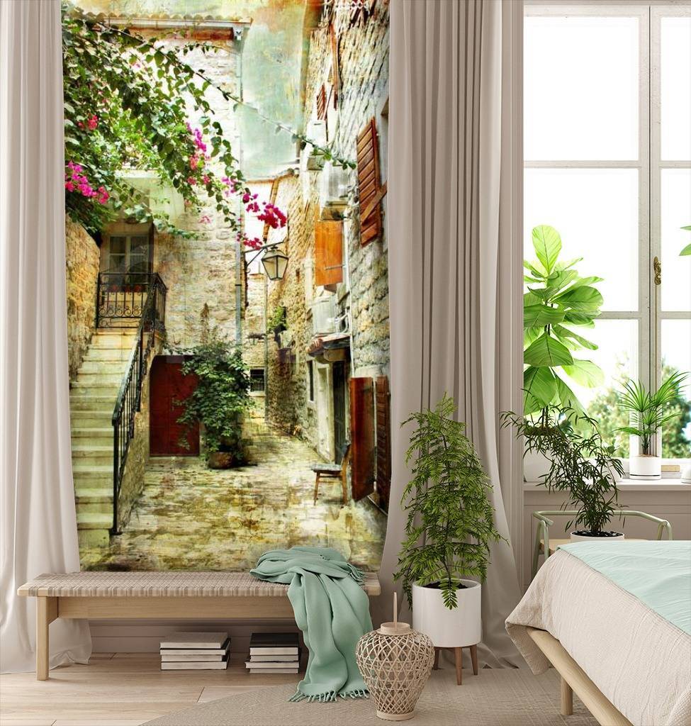 Фотообои Серый дворик провинции  11-091