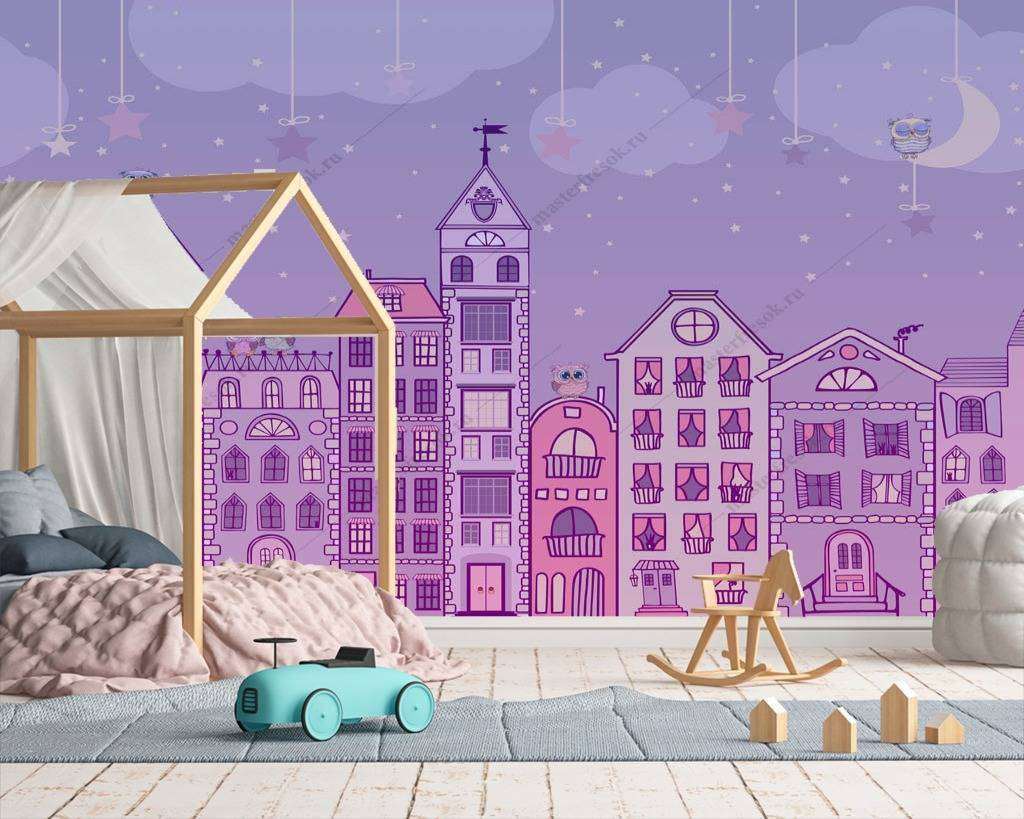 Фотообои в интерьере совушки ночью  13-157 фото