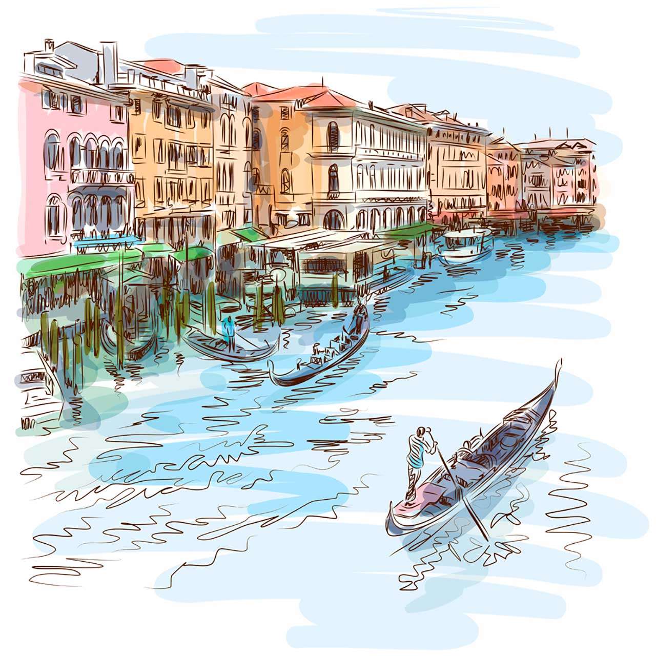 Фотообои в интерьере венеция на воде  9-257 фото