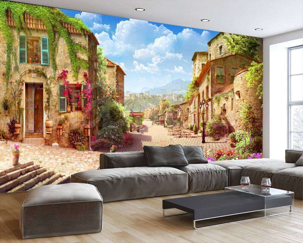 Фотообои Итальянская улочка в молчаливом городе  11-145
