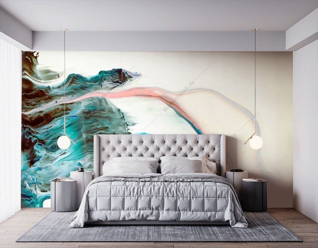 Фотообои Зеленые штрихи  9-1351