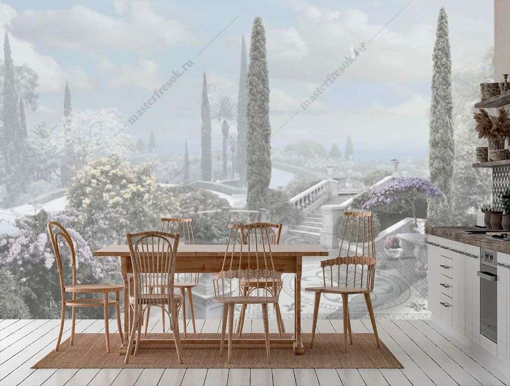Фотообои в интерьере белоснежная терраса  13-348 фото