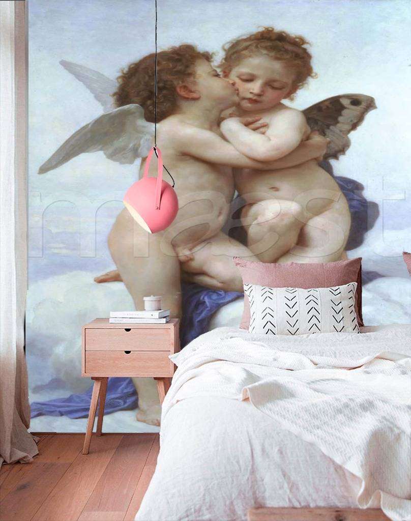 Фотообои в интерьере бугро. купидон  1-134 фото