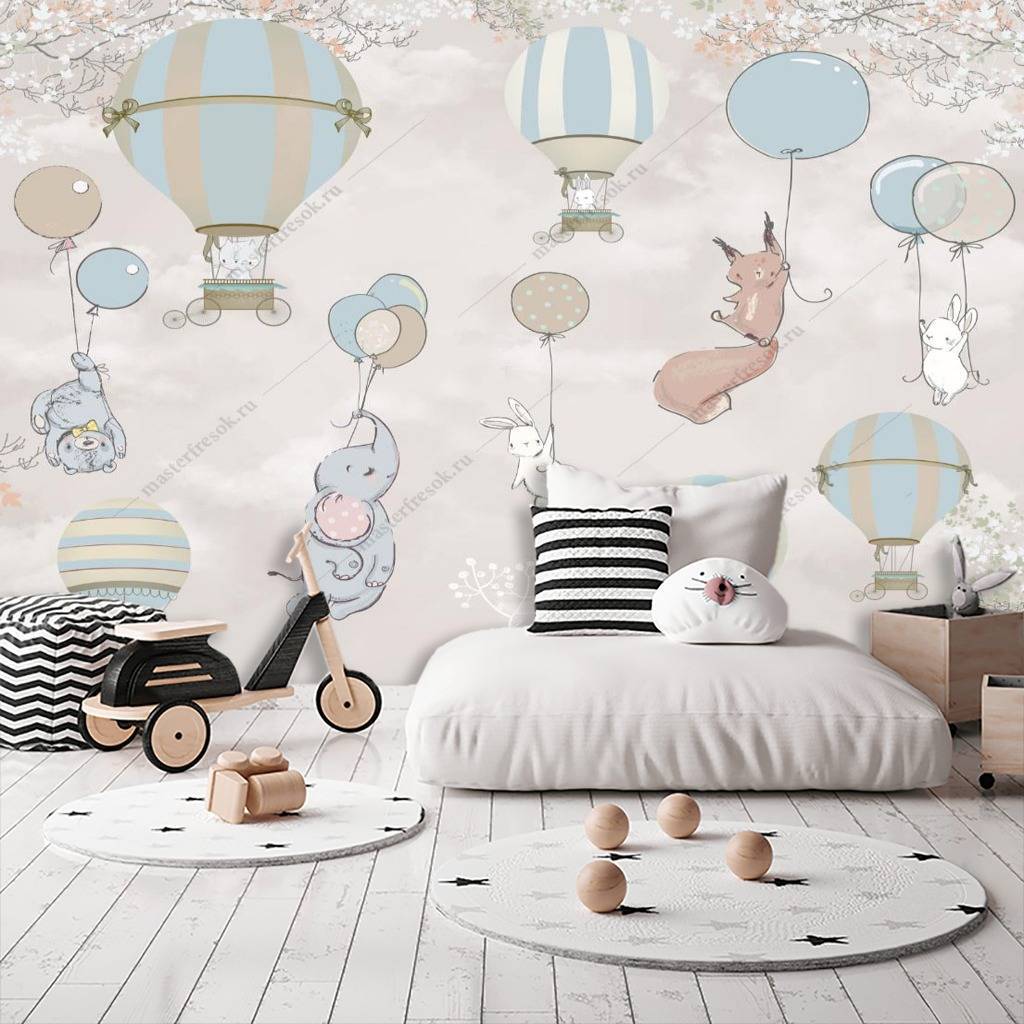 Фотообои Звери на шарах  13-217