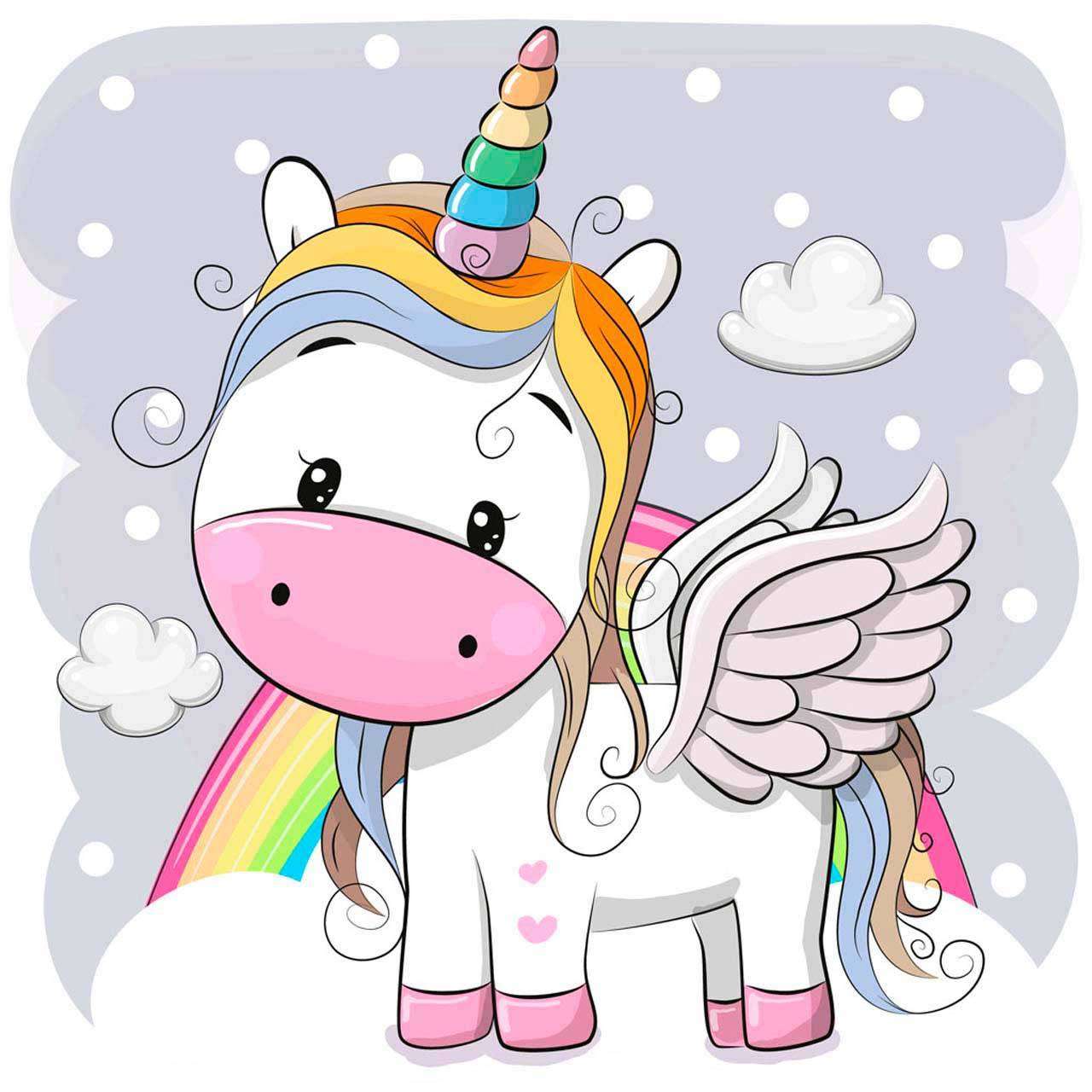 Фотообои в интерьере единорог в снегу  12-602 фото