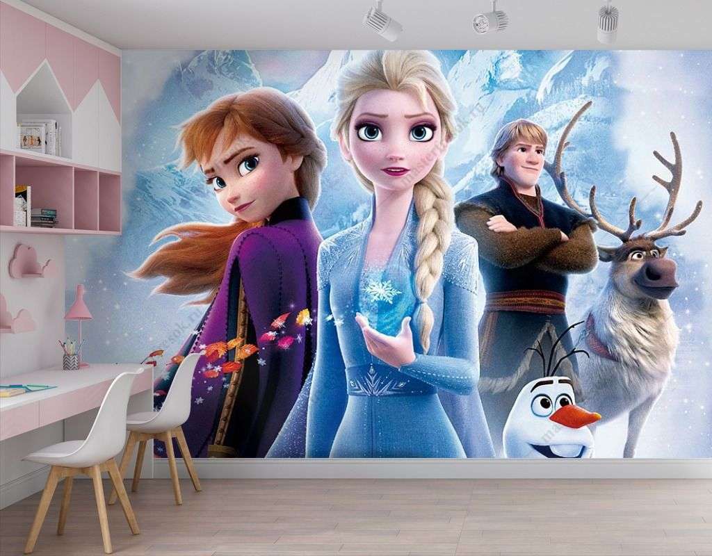 Фотообои в интерьере холодное сердце- замерзшая эльза  12-1366 фото